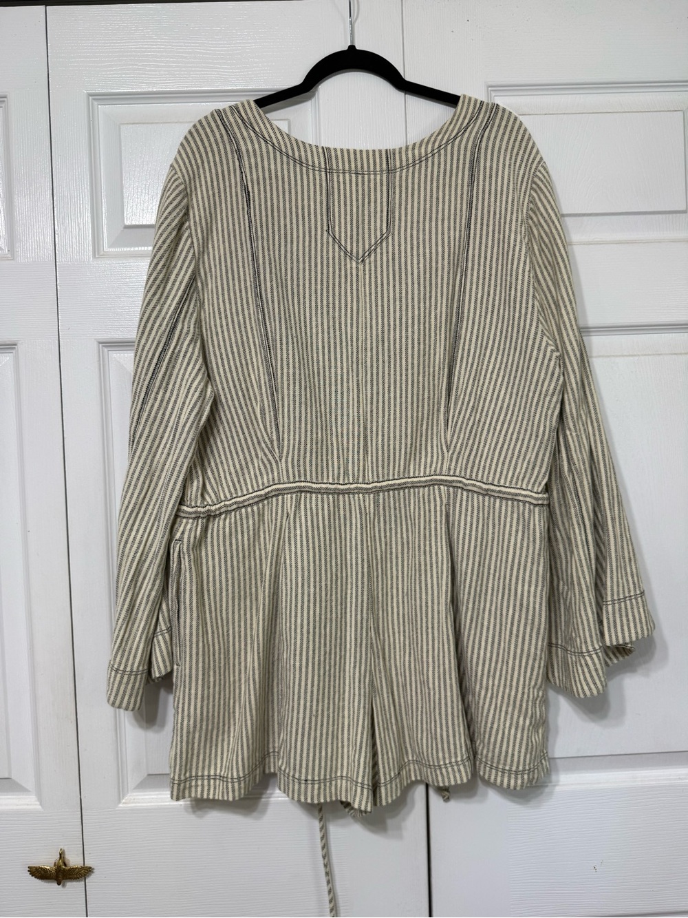 Free People Solstice Washed Shortall - boho romper large - Picture 4 of 5